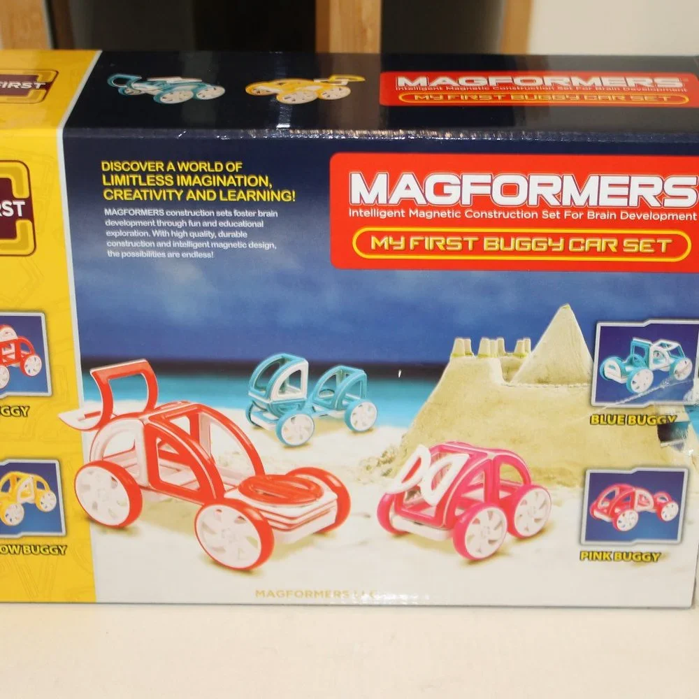 MAGFORMERS MAGNETIC CONSTRUCTION SET FOR KIDS YELLOW NEW